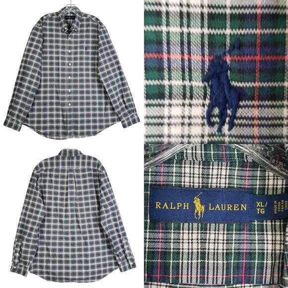 Polo Ralph Lauren Other - Polo Ralph Lauren Oxford Shirt Men’s Size XL Green Plaid LS Button Down